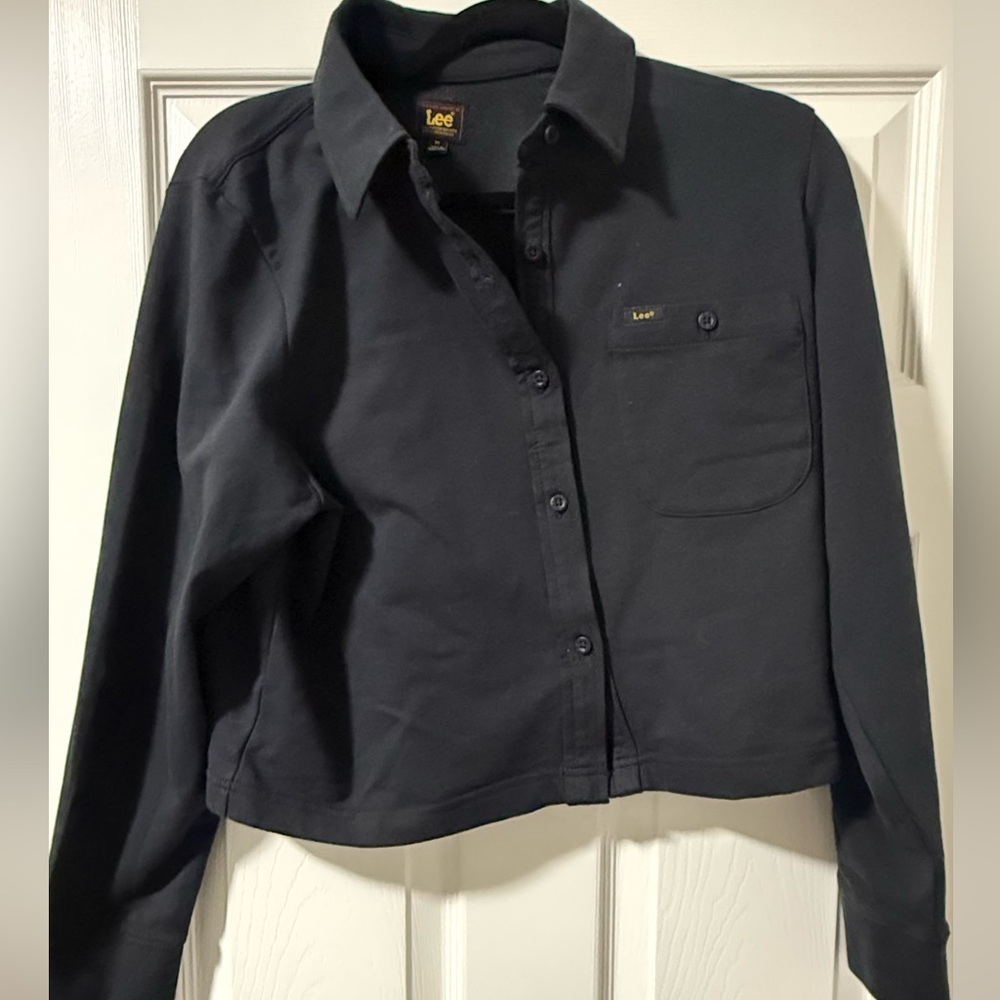 Lee® Women's Lee Layers Black Knit All Purpose Overshirt, Size M